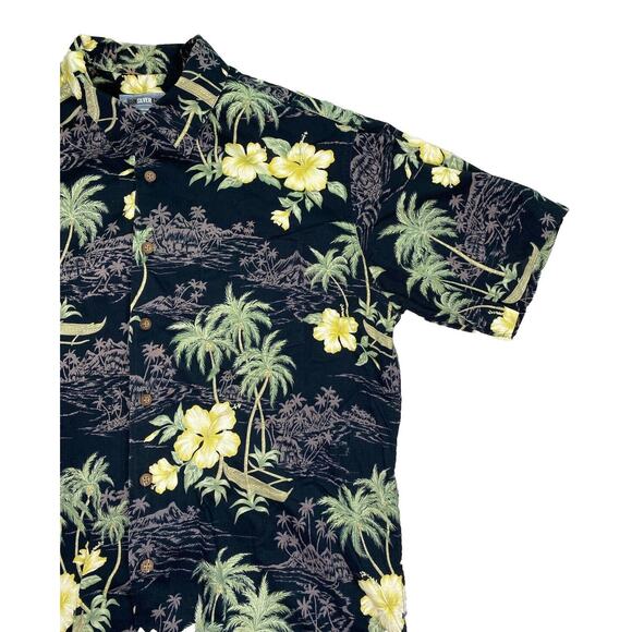 Quiksilver Shirt Mens Medium Silver Edition Hawaiian Comfort Fit 100% Cotton - Picture 1 of 6